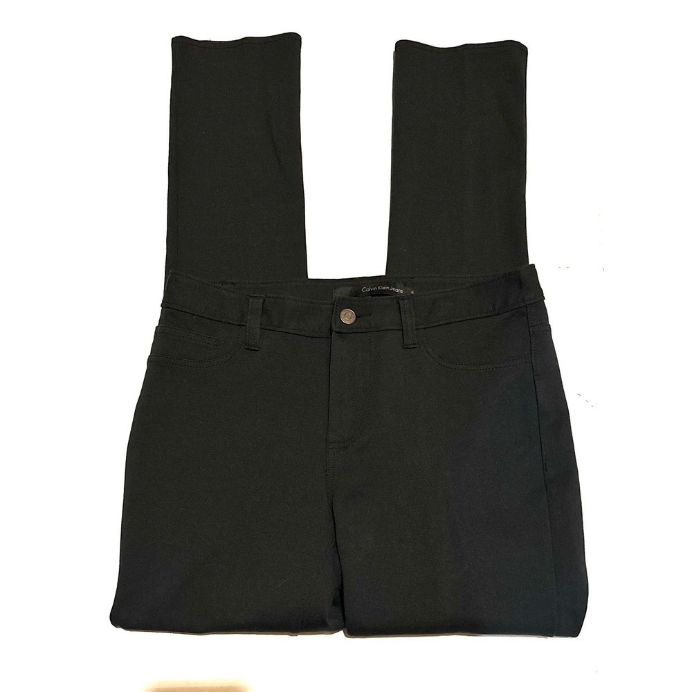 Calvin Klein Black Slim Leg Career Pants Women's 6
